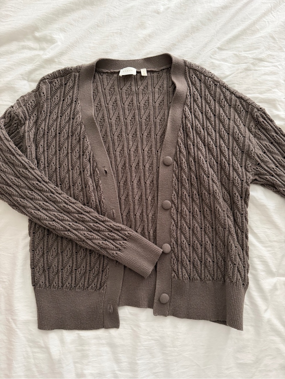 Cyrus Cable-Knit Cardigan